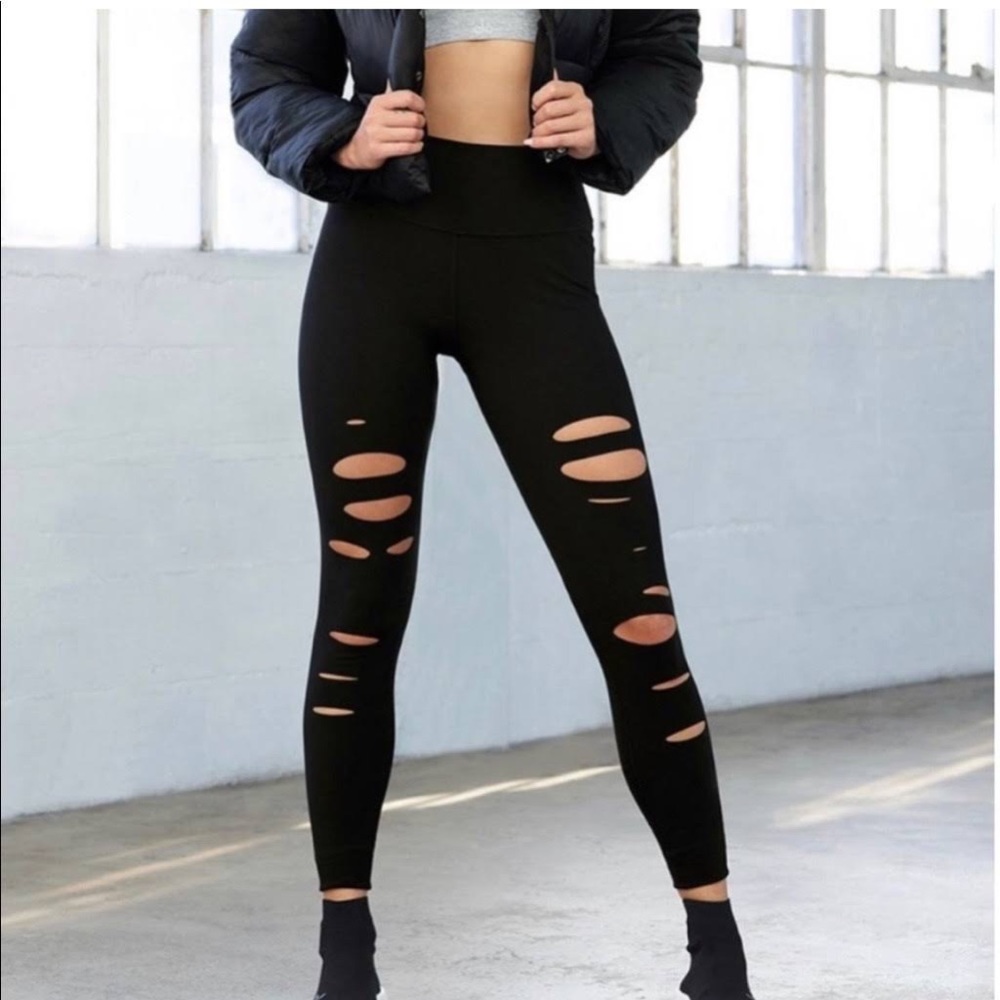 ALO Yoga High Waist Ripped Warrior leggings